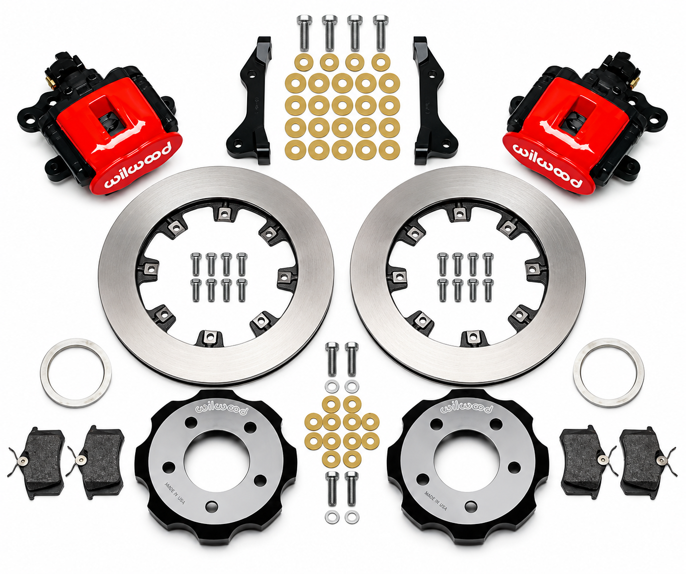 Wilwood 06-15 Civic Red Caliper Plain Rotor Rear Big Brake Kit